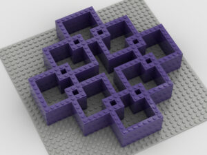 neues EKHN-Facettenkreuz aus Lego-Steinen