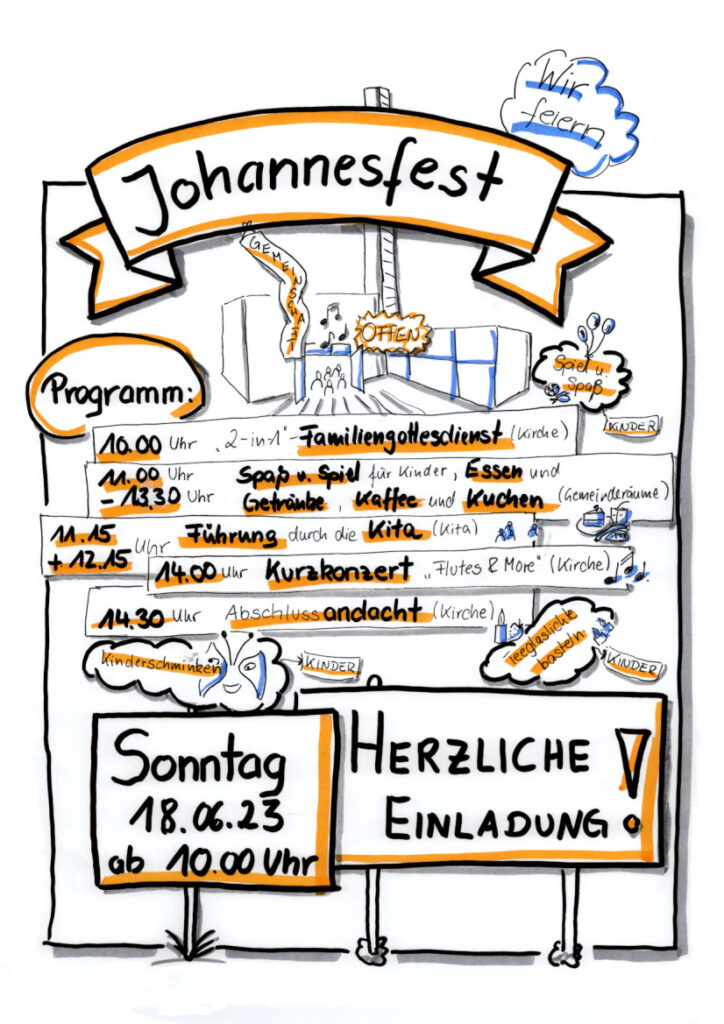 Plakat Programm Johannesfest am 18.06.2023